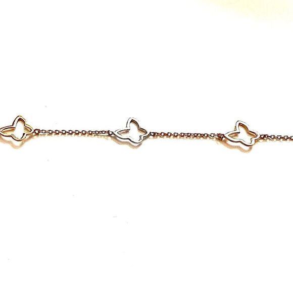 14k real gold butterfly bracelet dainty trendy | Gift for Girlfriend | Trendy | - Picture 11 of 11